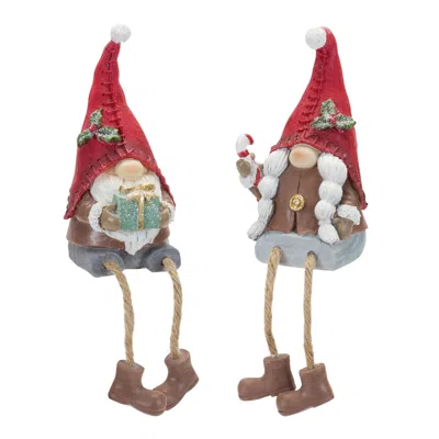 Houzbling Gnome (set Of 6) 8"h, 8.25"h Resin