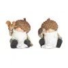 Houzbling Gnome W/acorn Hat (set Of 2) 4"h Resin