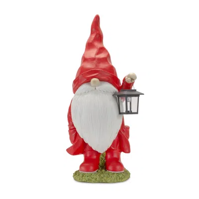 Houzbling Gnome W/lantern 11.25"l X 24.75"h Resin