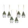 Houzbling Gnome W/tree Hat Ornament (set Of 6) 3.25"h Terra Cotta