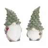 Houzbling Gnome W/tree Hat (set Of 2) 7"h Terra Cotta