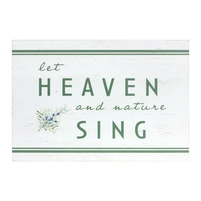 Houzbling Heaven And Nature Sing Sign 20"l X 14"h Wood