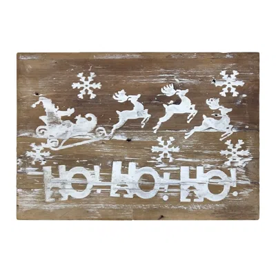 Houzbling Ho Ho Ho Sign 19.5"l X 13.5"h Wood