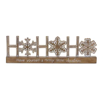 Houzbling Ho Ho Ho Sign (set Of 2) 14.75"l X 4.25"h Resin