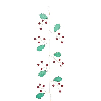 Houzbling Holly And Gem Garland (set Of 2) 5.5'l Plastic In Multi