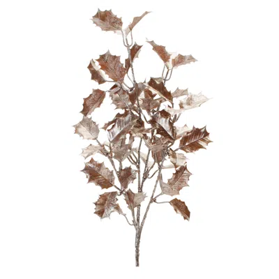 Houzbling Holly Leaf Spray (set Of 6) 24"h Plastic In Neutral