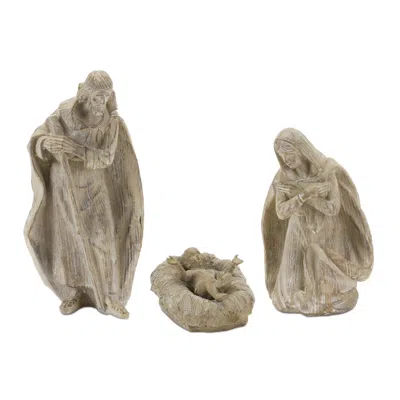 Houzbling Holy Family (set Of 3) 3"h, 5.25"h, 7"h Resin