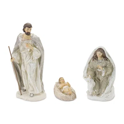 Houzbling Holy Family (set Of 3) 3"h, 8"h, 11.75"h Resin In Multi