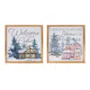 Houzbling Home And Cabin Frame (set Of 2) 14"sq Mdf/wood