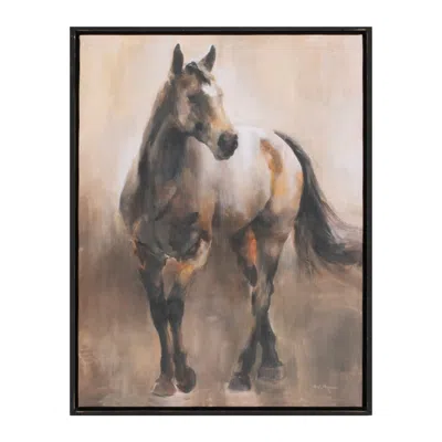 Houzbling Horse Print 18"l X 24"h Canvas/wood In Brown
