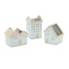 Houzbling House Planter (set Of 3) 5.5"l X 4.75"h, 4.5"l X 5.5"h, 3.5"l X 6.25"h Porcelain