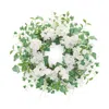 Houzbling Hydrangea And Ivy Wreath 21.5"d Polyester