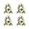 Houzbling Hydrangea/bird Nest Wreath (set Of 4) 20"d Polyester/plastic