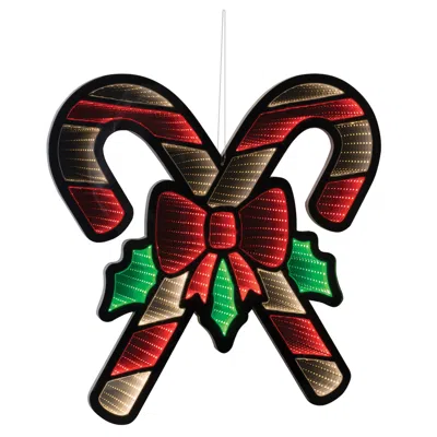 Houzbling Infinity Double Candy Cane 22.5"h Acrylic Ul Plug Included In Multi