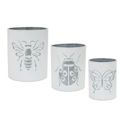 Houzbling Insect Pot (set Of 3) 4.5"d X 5.75"h, 5.5"h X 6.75"h, 6.5"d X 7.75"h Iron In Brown