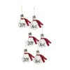 Houzbling Joy And Noel Snowman Ornament (set Of 6) 7.25"h Mdf