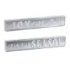 Houzbling Joy To The World And Tis The Season Sign (set Of 2) 12"l X 2"h Mdf/iron