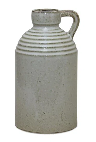 Houzbling Jug 7"d X 11.75"h Terra Cotta In Gray