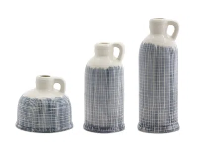 Houzbling Jugs (set Of 3) 5"h, 8.5"h, 10.25"h Terra Cotta In Black