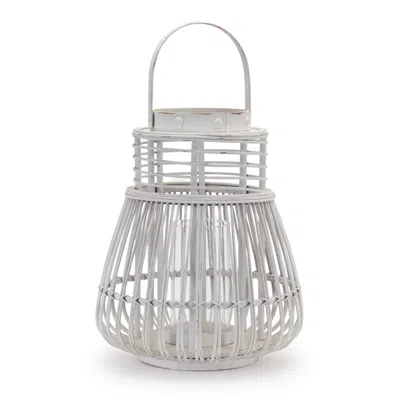 Houzbling Lantern 12.5"d X 14.5"h Rattan/mdf In Brown