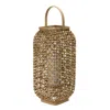 Houzbling Lantern 20"h Wicker/glass