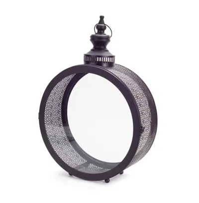 Houzbling Lantern 22"h Metal/glass In White