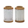 Houzbling Lantern (set Of 2) 10.25"h Wood/metal