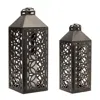 Houzbling Lantern (set Of 2) 17"h, 21"h Metal