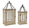 Houzbling Lantern (set Of 2) 23"h, 31"h Wood/metal