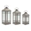 Houzbling Lantern (set Of 3) 14"h, 17"h, 20"h Metal/glass