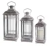 Houzbling Lantern (set Of 3) 14"h, 17"h, 20"h Metal/glass