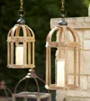 Houzbling Lanterns (set Of 2) 21"h, 28"h Wood/metal/glass