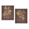 Houzbling Laurel And Holly Plaque (set Of 2) 9"l X 11"h Plastic/mdf