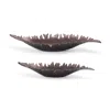 Houzbling Leaf Bowl (set Of 2) 17.5"l X 6.5"w X 2.5"h, 18"l X 6.25"w X 2.5"h Aluminum