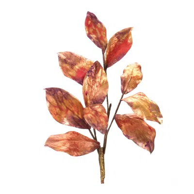 Houzbling Leaf Spray (set Of 2) 29"h Polyester In Red