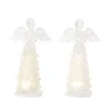 Houzbling Led Angel (set Of 2) 9.5"h Resin 3 Aaa Batteries, Not Included
