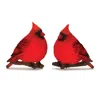 Houzbling Led Cardinal Wall Accent (set Of 2) 9.5"l X 11"h Resin 3 Aaa Batteries, Not Included