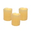 Houzbling Led Wax Dripping Pillar Candle (set Of 3) 4"dx5"h Wax/plastic - 2 D Batteries Not Incld.