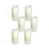 Houzbling Led Wax Dripping Pillar Candle (set Of 6) 1.75"dx4"h Wax/plastic - 2 Aa Batteries Not Incld.