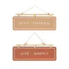 Houzbling Live Simply And Give Thanks Sign (set Of 2) 15.75"l X 9"h Iron