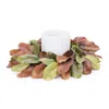 Houzbling Magnolia Leaf Candle Ring 17"d Polyester (fits A 6" Candle)