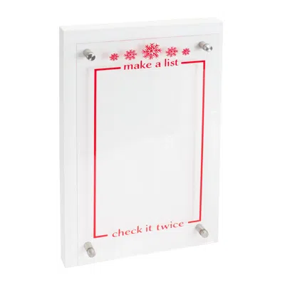 Houzbling Make A List And Check It Twice Acrylic Sign 10"l X 15.5"h Acrylic/mdf