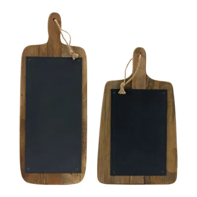 Houzbling Memo Cutting Board (set Of 2) 18.75"h, 23.5"h Wood In Brown