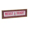 Houzbling Merry & Bright Sign 19.75"l X 5.75"h Mdf/metal