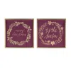 Houzbling Merry Christmas And Tis The Season Frame (set Of 2) 15.75"sq Mdf/paper