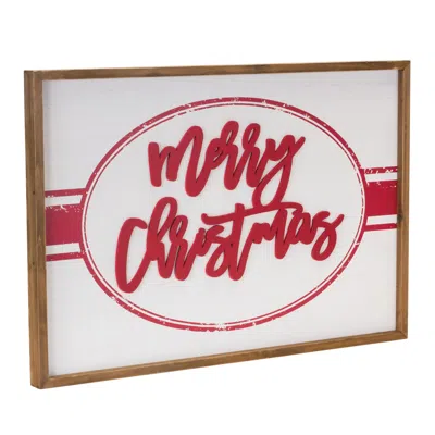 Houzbling Merry Christmas Sign 27.5"l X 19"h Mdf/wood