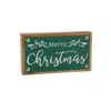 Houzbling Merry Christmas Sign (set Of 2) 7"l X 4"h Mdf/faux Leather