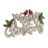 Houzbling Merry Christmas W/cardinals Sign (set Of 2) 12"l X 7.25"h Resin