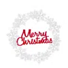 Houzbling Merry Christmas Wreath 19.25"d Iron