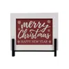 Houzbling Merry Christmas/happy New Year Sign 8.5"l X 7.75"h Mdf/wood